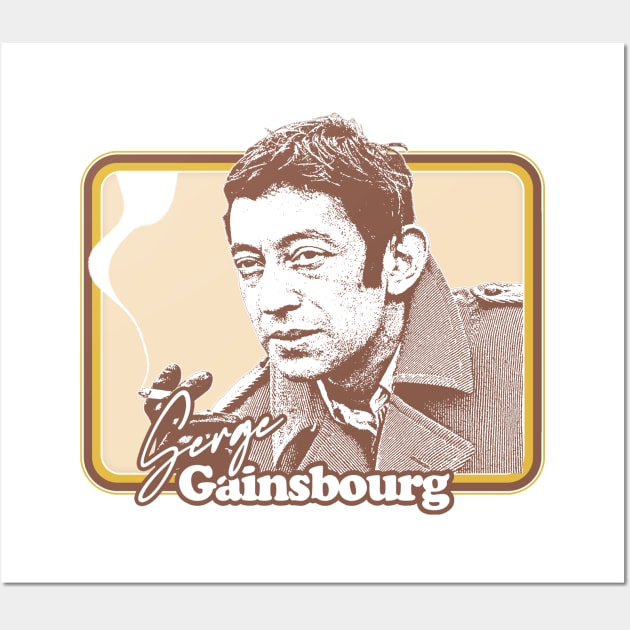 Serge Gainsbourg / Retro Fan Artwork Wall Art by DankFutura